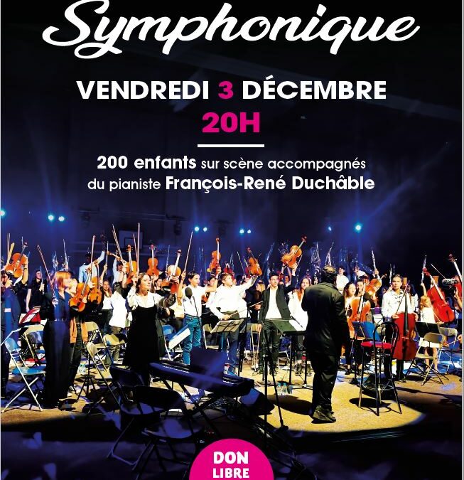 NICE : Vendredi 3 décembre, concert Symphonique par 250 enfants du Conservatoire de Nice