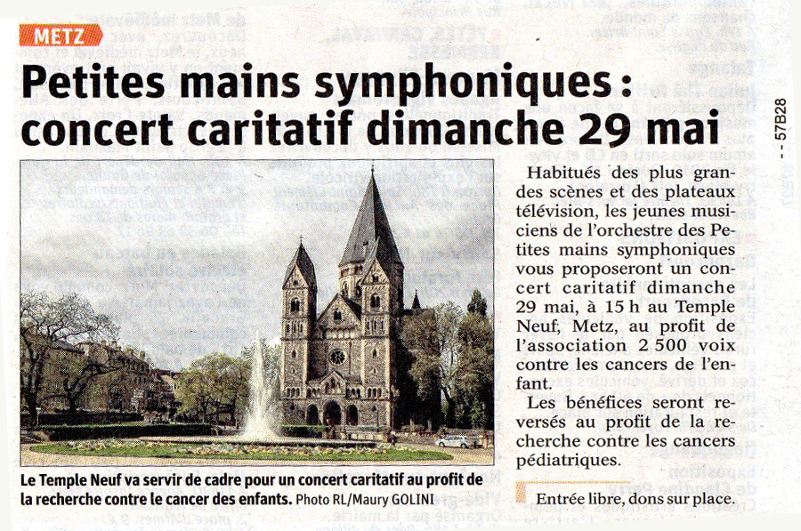 Petites mains symphoniques : concert caritatif dimanche 29 mai 2022